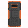 Чехол Hybrid Armor для Samsung Galaxy S10e (черный + оранжевый)