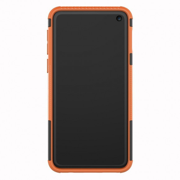 Чехол Hybrid Armor для Samsung Galaxy S10e (черный + оранжевый)
