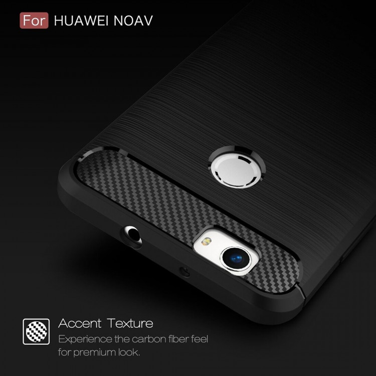 Чехол-накладка Carbon Fibre для Huawei Nova (сине-зеленый)