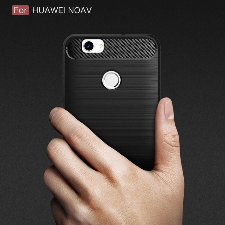 Чехол-накладка Carbon Fibre для Huawei Nova (сине-зеленый)