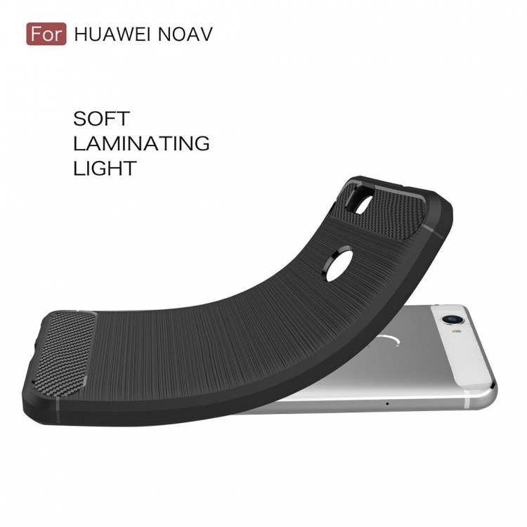 Чехол-накладка Carbon Fibre для Huawei Nova (сине-зеленый)