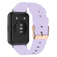 Нейлоновый ремешок с разноцветным плетением для Huawei Watch Fit 2 (светло-фиолетовый)