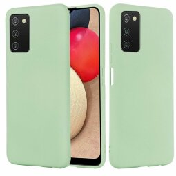 Силиконовый чехол Mobile Shell для Samsung Galaxy A03s (зеленый)
