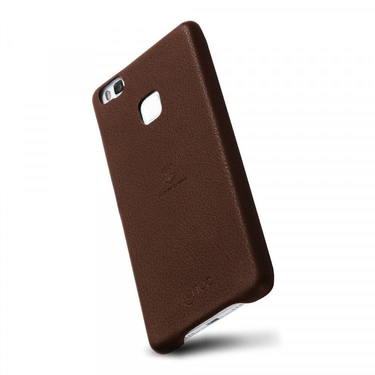 Кожаная накладка LENUO для Huawei P9 Lite (коричневый)