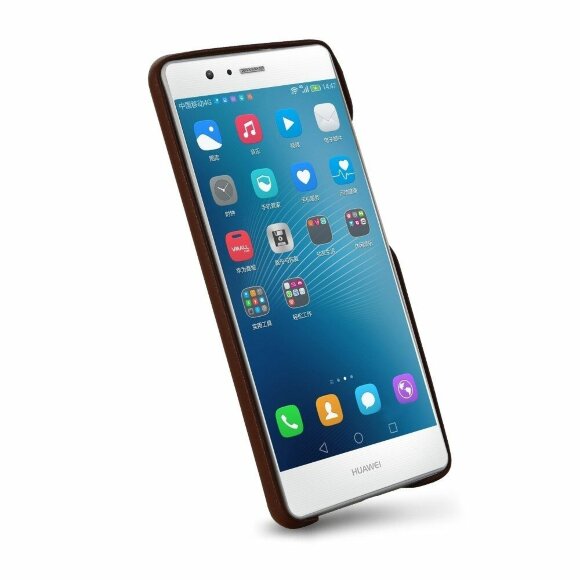 Кожаная накладка LENUO для Huawei P9 Lite (коричневый) Кожаная накладка LENUO для Huawei P9 Lite (коричневый)