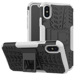 Чехол Hybrid Armor для iPhone X / ХS (черный + белый)
