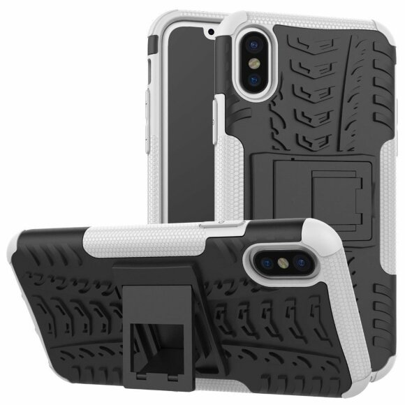 Чехол Hybrid Armor для iPhone X / ХS (черный + белый) Чехол Hybrid Armor для iPhone X / ХS (черный + белый)