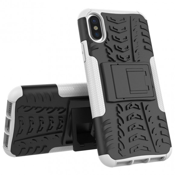 Чехол Hybrid Armor для iPhone X / ХS (черный + белый) Чехол Hybrid Armor для iPhone X / ХS (черный + белый)