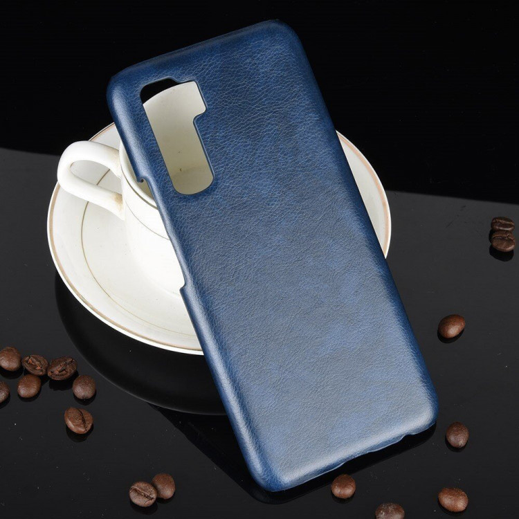 Кожаная накладка-чехол для Honor 30S (CDY-NX9A) (синий)