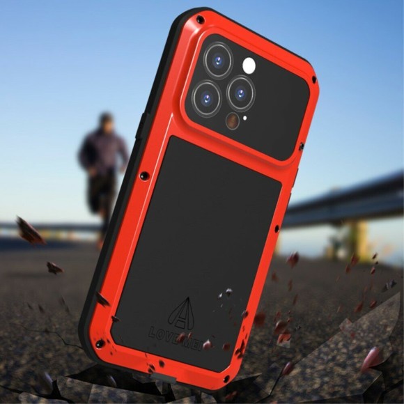 Гибридный чехол LOVE MEI для iPhone 13 Pro (красный) Гибридный чехол LOVE MEI для iPhone 13 Pro (красный)