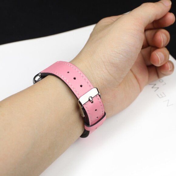 Кожаный ремешок для Apple Watch 40 и 38мм (розовый)