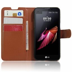 Чехол с визитницей для LG X Screen (коричневый)