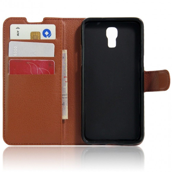 Чехол с визитницей для LG X Screen (коричневый) Чехол с визитницей для LG X Screen (коричневый)