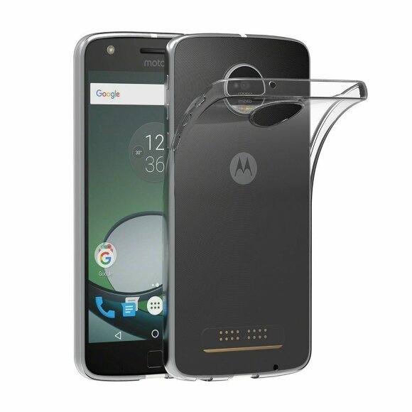Силиконовый TPU чехол для Motorola Moto Z Play (прозрачный)