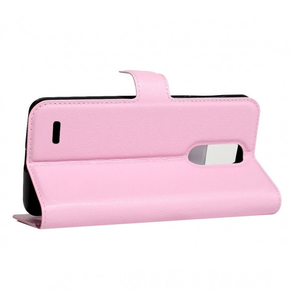 Чехол с визитницей для LG K8 (2017) X300 / M200N (розовый)