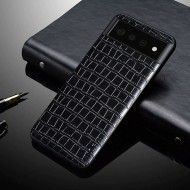 Чехол из искусственной крокодиловой кожи для Google Pixel 6 (черный)
