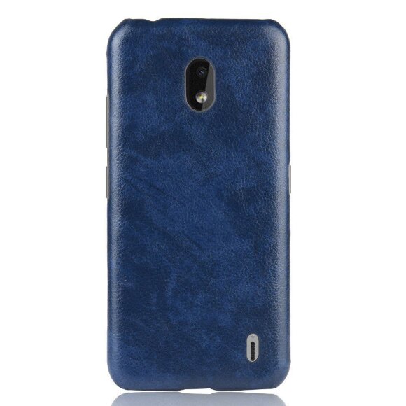 Кожаная накладка-чехол для Nokia 2.2 (синий)