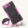 Чехол Hybrid Armor для Sony Xperia XZ1 Compact (черный + розовый)