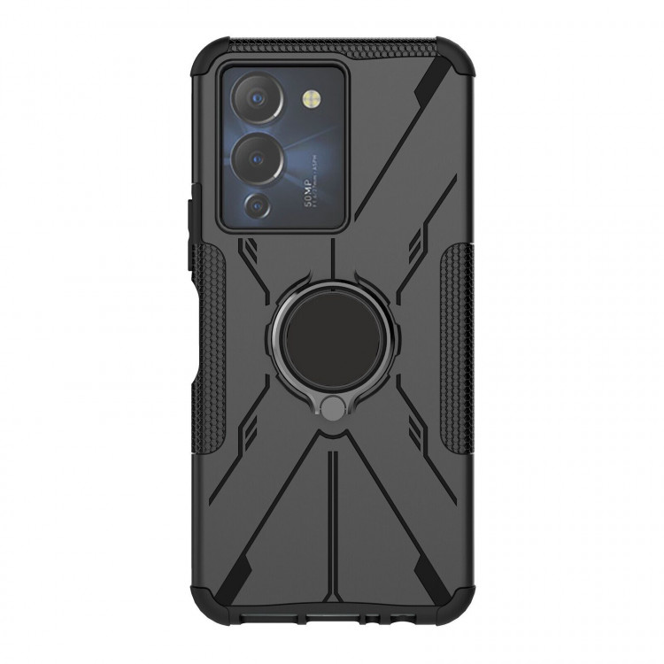 Чехол Armor Shockproof Ring Holder для Infinix NOTE 12 G96 (черный)