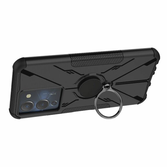 Чехол Armor Shockproof Ring Holder для Infinix NOTE 12 G96 (черный) Чехол Armor Shockproof Ring Holder для Infinix NOTE 12 G96 (черный)