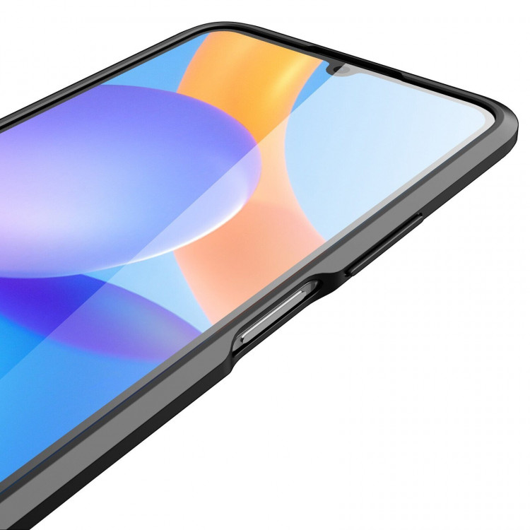 Чехол-накладка Litchi Grain для Honor X7 (темно-синий)