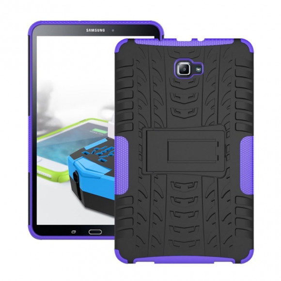 Чехол Hybrid Armor для Samsung Galaxy Tab A (6) 10.1 SM-T585 / SM-T580 (черный + фиолетовый) Чехол Hybrid Armor для Samsung Galaxy Tab A (6) 10.1 SM-T585 / SM-T580 (черный + фиолетовый)