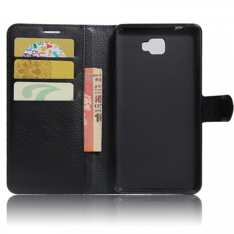 Чехол с визитницей для Samsung Galaxy J7 Prime SM-G610F/DS (черный) (On7 2016 SM-G6100)