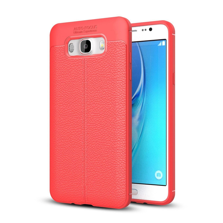 Чехол-накладка Litchi Grain для Samsung Galaxy J5 (2016) (красный)