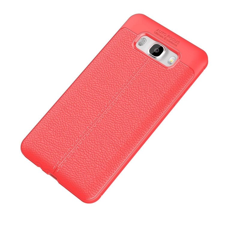 Чехол-накладка Litchi Grain для Samsung Galaxy J5 (2016) (красный)