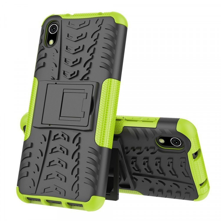 Чехол Hybrid Armor для Xiaomi Redmi 7A (черный + зеленый)