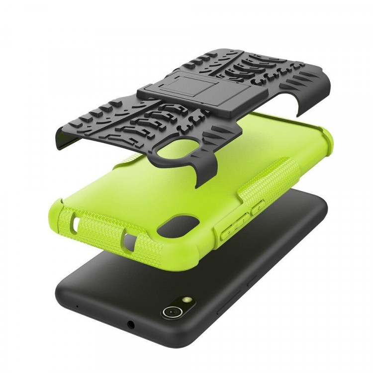 Чехол Hybrid Armor для Xiaomi Redmi 7A (черный + зеленый)
