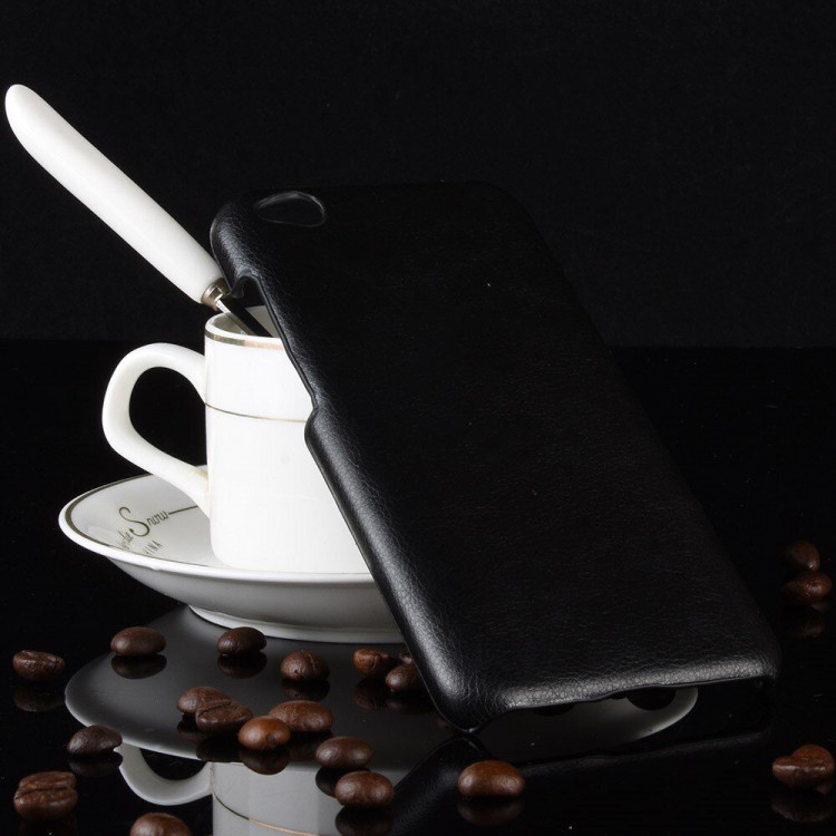 Кожаная накладка-чехол для Xiaomi Redmi Go (черный)