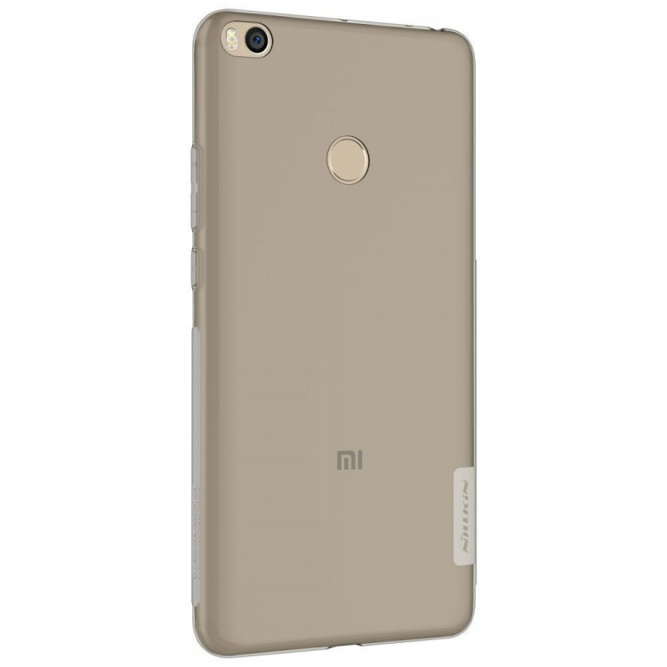 Прозрачный силиконовый чехол NILLKIN Nature для Xiaomi Mi Max 2 (черный)