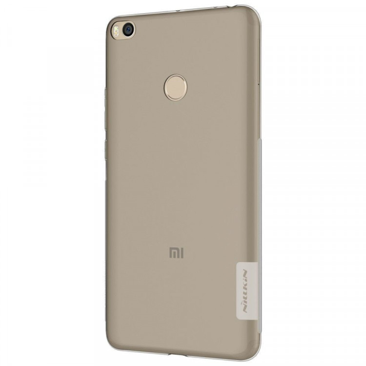 Прозрачный силиконовый чехол NILLKIN Nature для Xiaomi Mi Max 2 (черный)