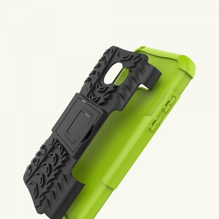 Чехол Hybrid Armor для Samsung Galaxy A3 (2017) SM-A320F (черный + зеленый)