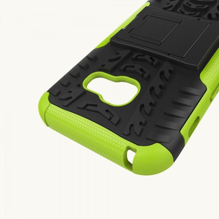 Чехол Hybrid Armor для Samsung Galaxy A3 (2017) SM-A320F (черный + зеленый)