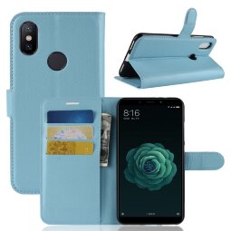 Чехол с визитницей для Xiaomi Mi 6X / Xiaomi Mi A2 (голубой)