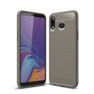 Чехол-накладка Carbon Fibre для Samsung Galaxy A6s (серый) Чехол-накладка Carbon Fibre для Samsung Galaxy A6s (серый)