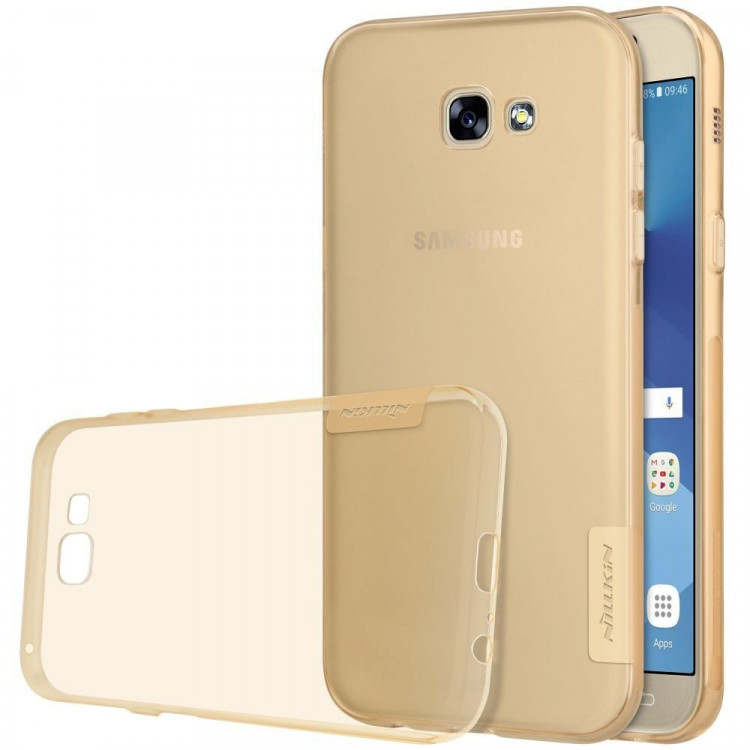 Силиконовый TPU чехол NILLKIN для Samsung Galaxy A7 (2017) SM-A720F (золотой)