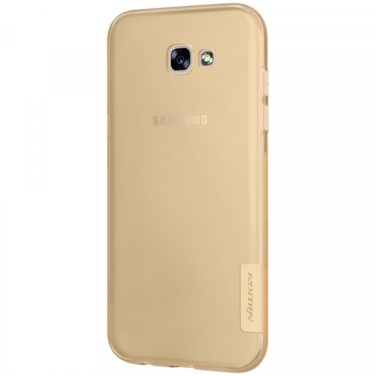 Силиконовый TPU чехол NILLKIN для Samsung Galaxy A7 (2017) SM-A720F (золотой)
