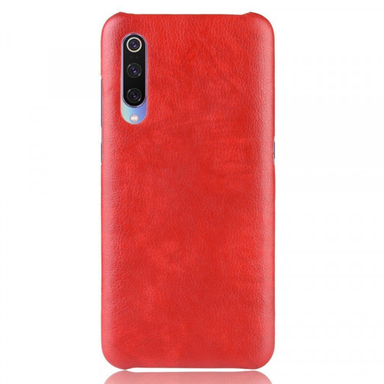 Кожаная накладка-чехол для Xiaomi Mi 9 SE (красный)