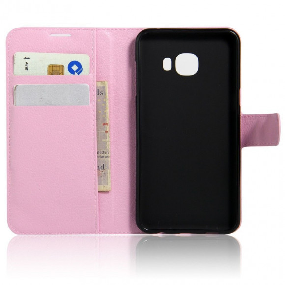 Чехол с визитницей для Samsung Galaxy C5 (розовый)