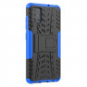 Чехол Hybrid Armor для Samsung Galaxy A51 (черный + голубой)