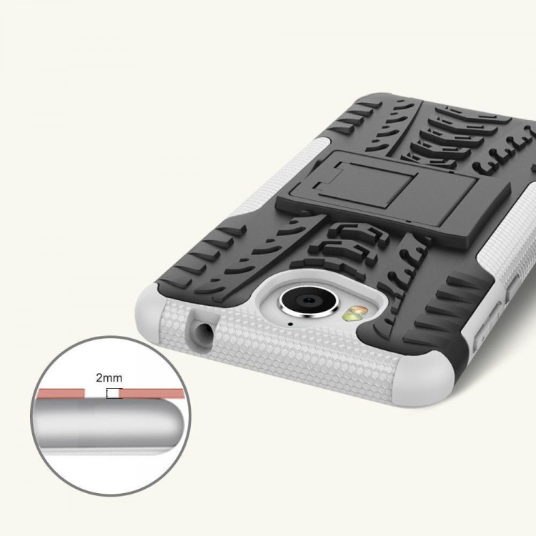 Чехол Hybrid Armor для Huawei Y5 2017 / Y6 2017 (черный + белый)