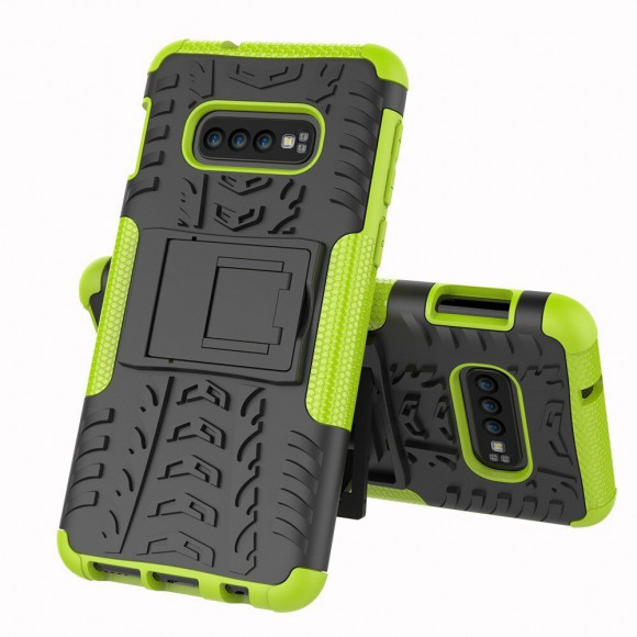 Чехол Hybrid Armor для Samsung Galaxy S10e (черный + зеленый)