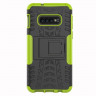 Чехол Hybrid Armor для Samsung Galaxy S10e (черный + зеленый)