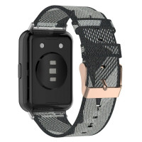 Нейлоновый ремешок с разноцветным плетением для Huawei Watch Fit 2 (серый)