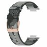Нейлоновый ремешок с разноцветным плетением для Huawei Watch Fit 2 (серый)